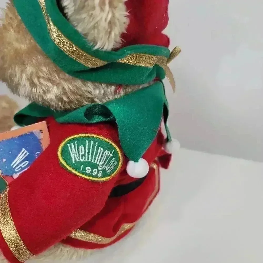 Wellington the Christmas Bear 1998 vintage plush stuffed animal NWT 12in… - Picture 5 of 7